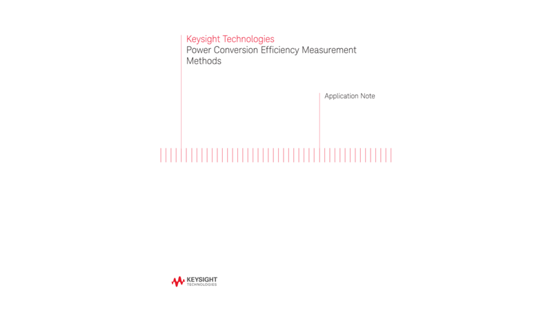 Power Conversion Efficiency Measurement Methods